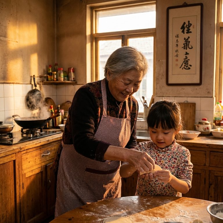 祖辈向孙辈传授家庭智慧